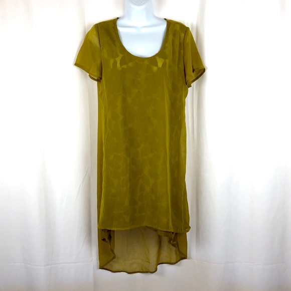 Monoreno Tops - Monoreno sheer layered short sleeve tunic S